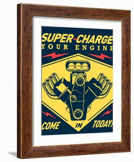 Super Racing-JJ Brando-Framed Art Print