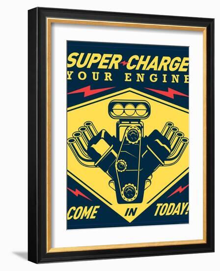 Super Racing-JJ Brando-Framed Art Print