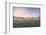 Super Wide Angle View of Golf Ball on Tee with Desert Fairway and Stunning Arizona Sunset in Backgr-BCFC-Framed Photographic Print