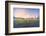 Super Wide Angle View of Golf Ball on Tee with Desert Fairway and Stunning Arizona Sunset in Backgr-BCFC-Framed Photographic Print