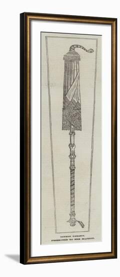 Superb Parasol Presented to Her Majesty-null-Framed Giclee Print