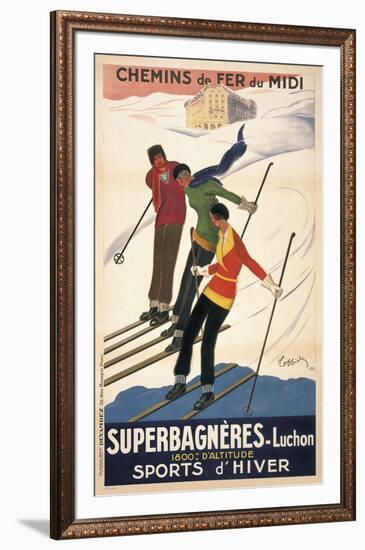 Superbagneres-Luchon, Sports d'Hiver-Leonetto Cappiello-Framed Art Print