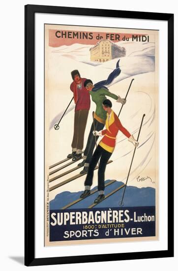 Superbagneres-Luchon, Sports d'Hiver-Leonetto Cappiello-Framed Art Print