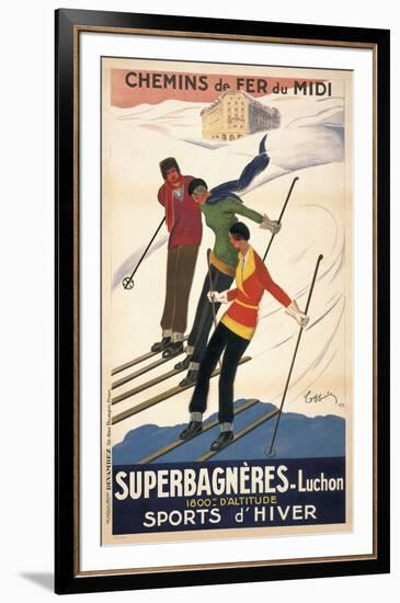 Superbagneres-Luchon, Sports d'Hiver-Leonetto Cappiello-Framed Art Print