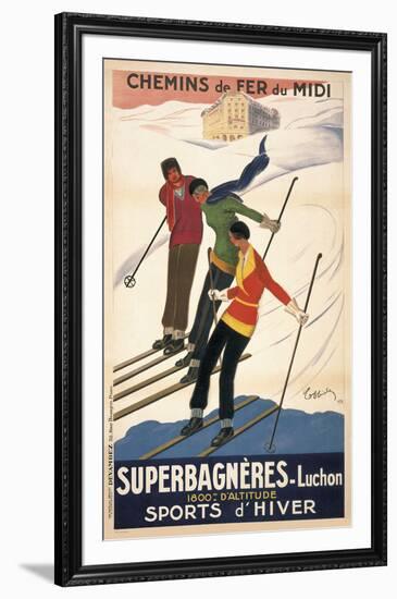 Superbagneres-Luchon, Sports d'Hiver-Leonetto Cappiello-Framed Art Print