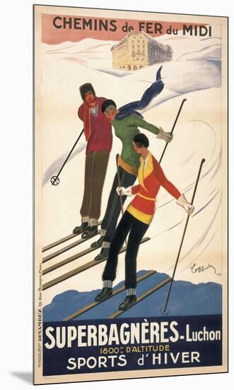 Superbagneres-Luchon, Sports d'Hiver-Leonetto Cappiello-Mounted Art Print