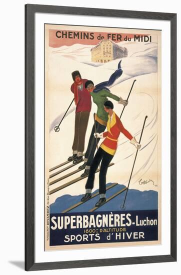 Superbagneres-Luchon, Sports d'Hiver-Leonetto Cappiello-Framed Art Print