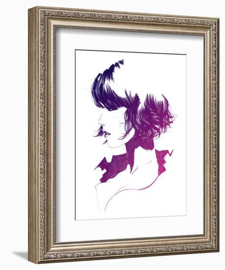 Supergirl-Manuel Rebollo-Framed Art Print