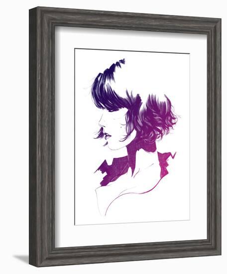 Supergirl-Manuel Rebollo-Framed Art Print