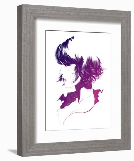 Supergirl-Manuel Rebollo-Framed Art Print