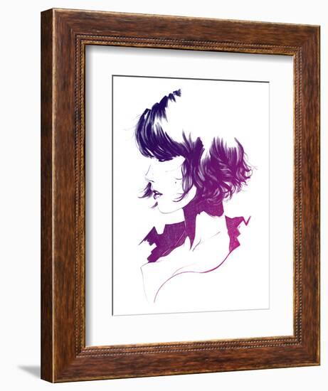 Supergirl-Manuel Rebollo-Framed Art Print