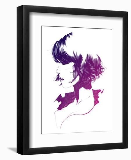 Supergirl-Manuel Rebollo-Framed Art Print