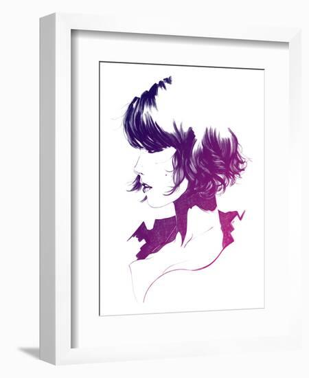 Supergirl-Manuel Rebollo-Framed Art Print