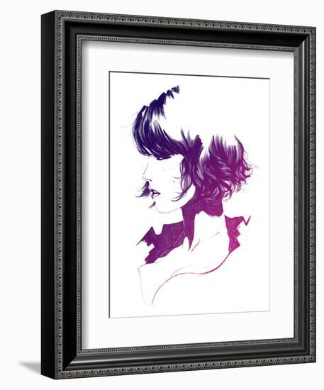 Supergirl-Manuel Rebollo-Framed Art Print