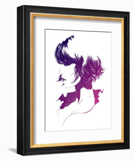 Supergirl-Manuel Rebollo-Framed Art Print