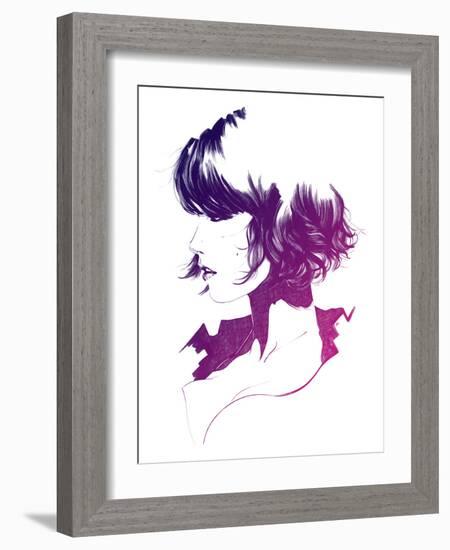 Supergirl-Manuel Rebollo-Framed Art Print