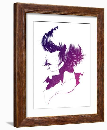 Supergirl-Manuel Rebollo-Framed Art Print