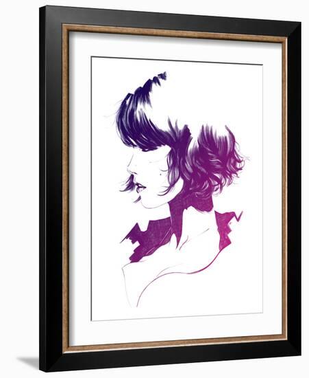 Supergirl-Manuel Rebollo-Framed Art Print