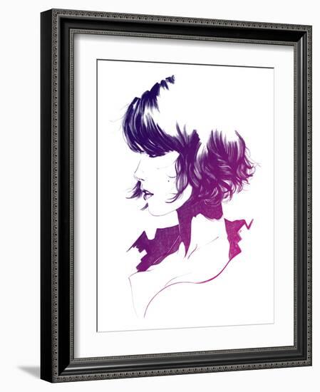 Supergirl-Manuel Rebollo-Framed Art Print