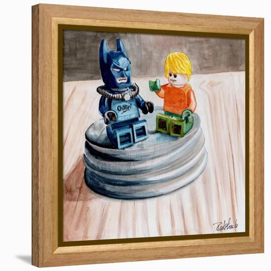 Superhero Fist Bump-Jennifer Redstreake Geary-Framed Stretched Canvas