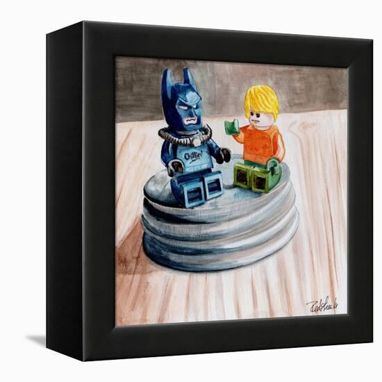 Superhero Fist Bump-Jennifer Redstreake Geary-Framed Stretched Canvas