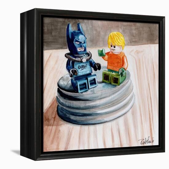 Superhero Fist Bump-Jennifer Redstreake Geary-Framed Stretched Canvas