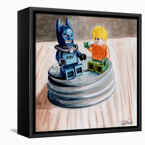 Superhero Fist Bump-Jennifer Redstreake Geary-Framed Stretched Canvas