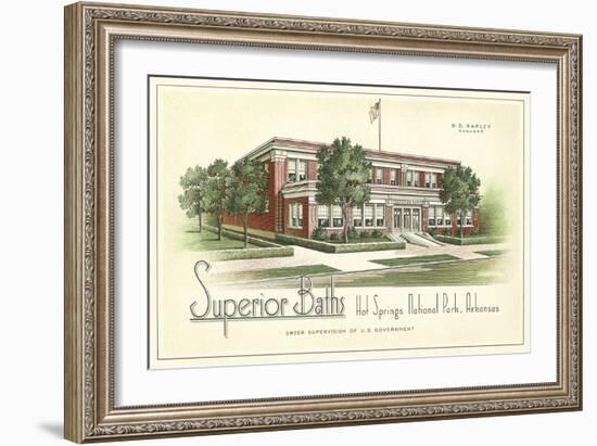 Superior Baths, Hot Springs-null-Framed Art Print