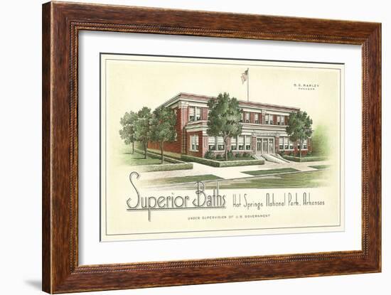 Superior Baths, Hot Springs-null-Framed Art Print