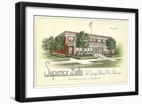 Superior Baths, Hot Springs-null-Framed Art Print