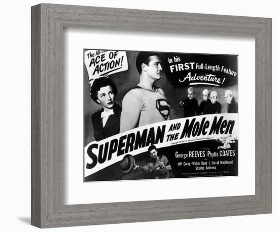 Superman And the Mole Men, Phyllis Coates, George Reeves, 1951-null-Framed Premium Giclee Print