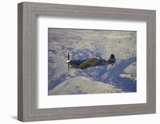 Supermarine Spitfire, British and Allied WWII War Plane, South Island, New Zealand-David Wall-Framed Photographic Print