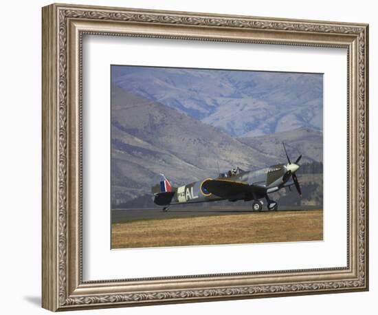 Supermarine Spitfire, British and Allied WWII War Plane, South Island, New Zealand-David Wall-Framed Photographic Print