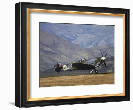 Supermarine Spitfire, British and Allied WWII War Plane, South Island, New Zealand-David Wall-Framed Photographic Print