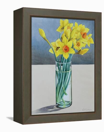 Supermarket Daffodils, 2022 (Watercolour on Paper)-Christopher Ryland-Framed Premier Image Canvas