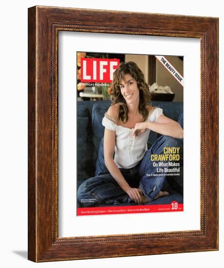 Supermodel Cindy Crawford, March 18, 2005-Andrew Southam-Framed Photographic Print