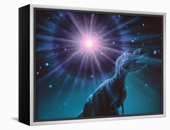 Supernova Dinosaur Extinction-Joe Tucciarone-Framed Premier Image Canvas