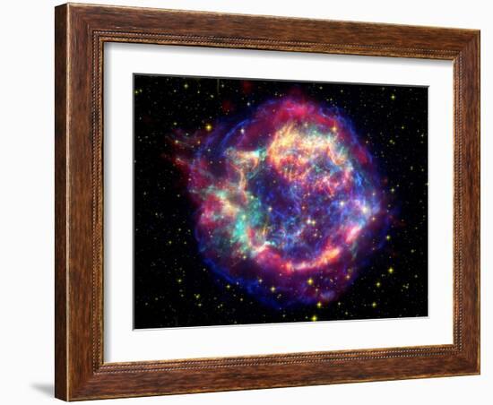 Supernova Remnant Cassiopeia A-Stocktrek Images-Framed Photographic Print