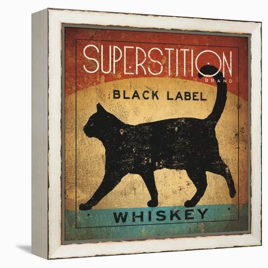 Superstition Black Label Whiskey Cat-Ryan Fowler-Framed Stretched Canvas