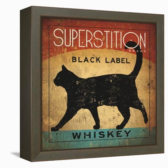 Superstition Black Label Whiskey Cat-Ryan Fowler-Framed Stretched Canvas