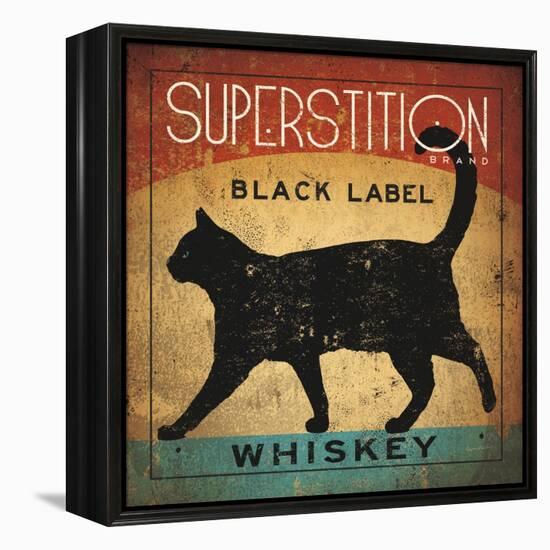 Superstition Black Label Whiskey Cat-Ryan Fowler-Framed Stretched Canvas