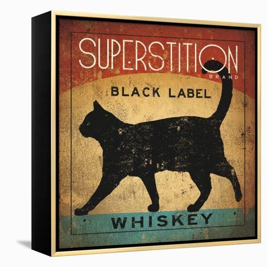 Superstition Black Label Whiskey Cat-Ryan Fowler-Framed Stretched Canvas