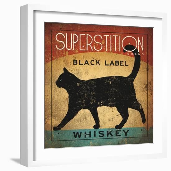 Superstition Black Label Whiskey Cat-Ryan Fowler-Framed Art Print