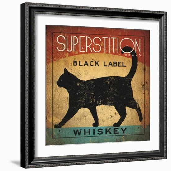 Superstition Black Label Whiskey Cat-Ryan Fowler-Framed Art Print