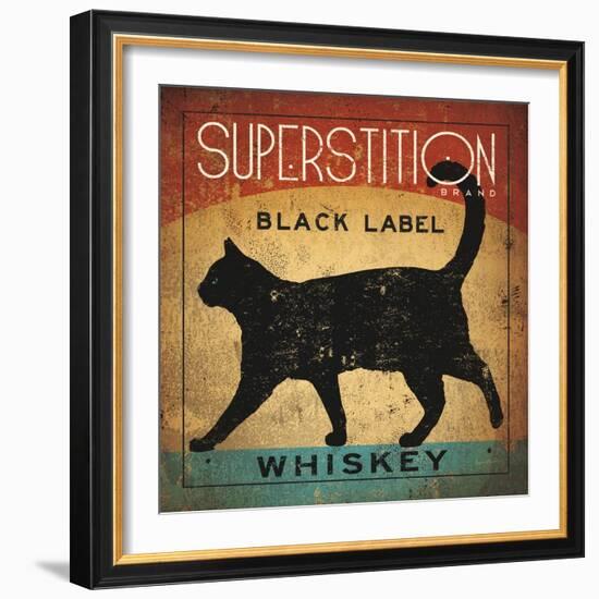 Superstition Black Label Whiskey Cat-Ryan Fowler-Framed Art Print