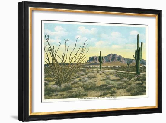 Superstition Mountain, Apache Trail-null-Framed Art Print