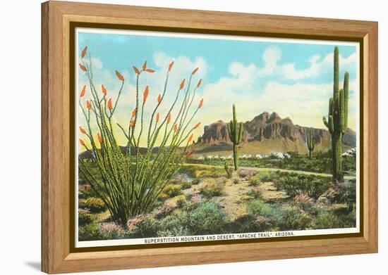 Superstition Mountain, Arizona-null-Framed Stretched Canvas