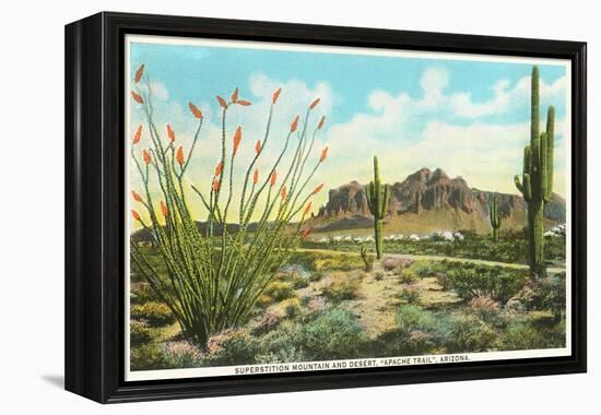 Superstition Mountain, Arizona-null-Framed Stretched Canvas