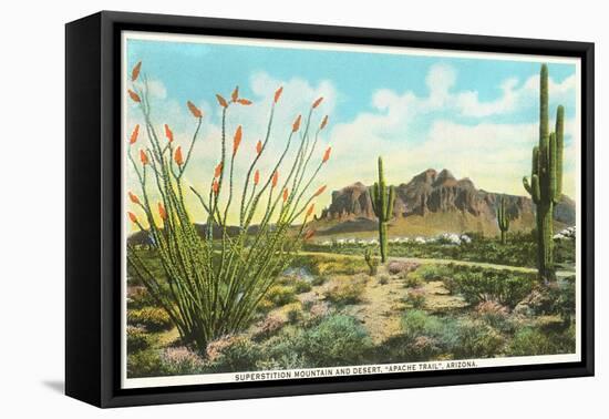 Superstition Mountain, Arizona-null-Framed Stretched Canvas