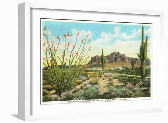 Superstition Mountain, Arizona-null-Framed Premium Giclee Print